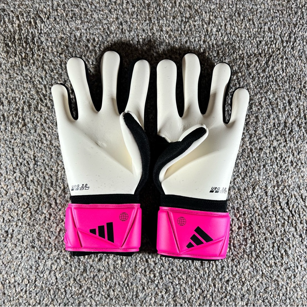 Adidas PRED GL LGE Goalkeeper Gloves Mens size 8 HN7993 Pink/White/Black New - Picture 4 of 6